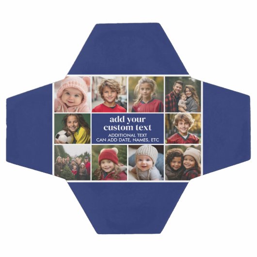 10 Fotorand met Tekstcentrum - blauw wit Voetbal (Enkel)