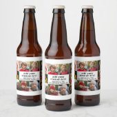 10 Fotorand met Tekstcentrum - zwart wit Bier Etiket (Flessen)