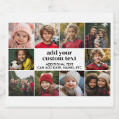 10 Fotorand met Tekstcentrum - zwart wit Bier Etiket (Enkel label)