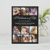 10 Foto's Herdenking van het Leven Funeral Kaart (Staand voorkant)