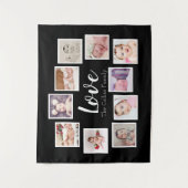 10 Fotosjabloon Fotocollage Gepersonaliseerde Lief Wandkleed (Voorkant)