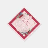 10 Fun Facts Passen getrouwd Couple Magenta Rozen Servet (Hoek)