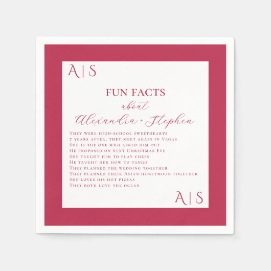 10 Fun Feit Passen getrouwd Couple Modern Viva Mag Servet (Voorkant)