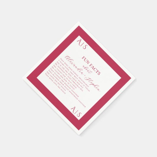 10 Fun Feit Passen getrouwd Couple Modern Viva Mag Servet (Hoek)