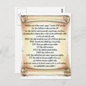 10 geboden briefkaart (Voorkant / Achterkant)