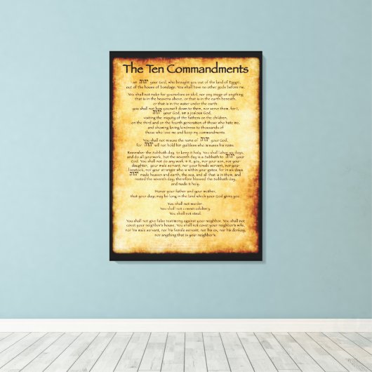 10 Geboden - Canvas (Insitu (Houten vloer))