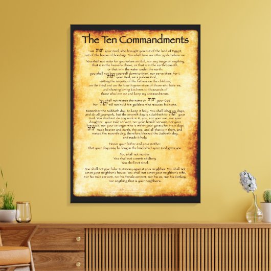 10 Geboden - Canvas (Insitu (Woonkamer))