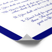 10 Geboden huwelijk Poster (Hoek)