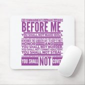 10 geboden Mousepad Muismat (Met muis)