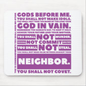 10 geboden Mousepad Muismat (Voorkant)