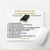 10 geboden Mousepad Muismat (Met muis)