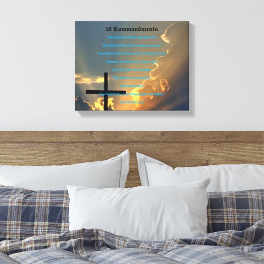 10 Geboden Muurkunst Canvas Afdruk (Insitu (Slaapkamer))