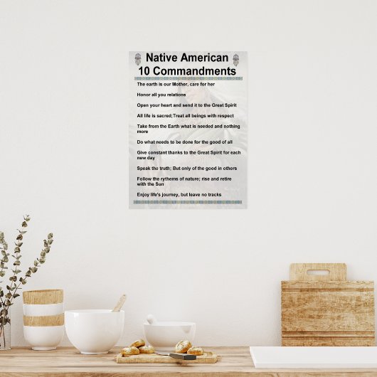 10 geboden NA Poster (Keuken)