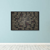 10 geboden op Dark Wood 30 x 20-inch canvas Wrap (Insitu (Houten vloer))