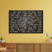 10 geboden op Dark Wood 30 x 20-inch canvas Wrap (Insitu (Woonkamer))