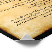 10 geboden poster (Hoek)