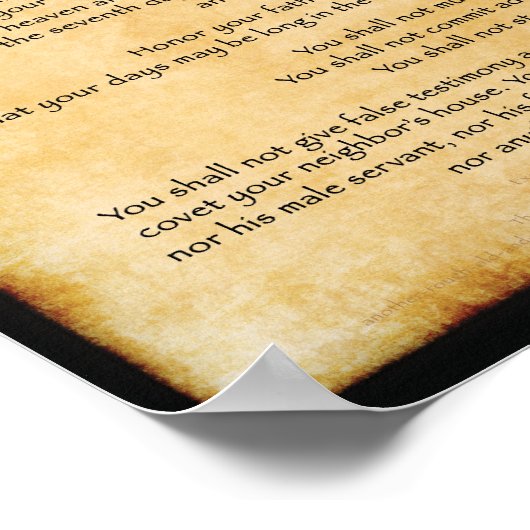 10 geboden poster (Hoek)