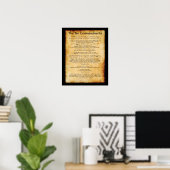 10 Geboden Poster 16 x 20 (Thuiskantoor)