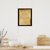 10 Geboden Poster 16 x 20 (Keuken)