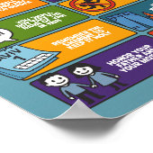 10 geboden Poster – Bijbelse muurkunst Yahawah (Hoek)