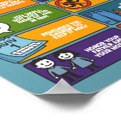 10 geboden Poster – Bijbelse muurkunst Yahuah (Hoek)