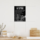 10 Geboden van liften - Motivatie Gym Poster (Keuken)