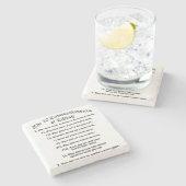 10 Geboden van liften Stenen Onderzetter (Zijkant)