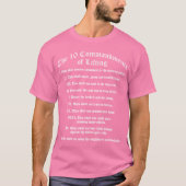 10 Geboden van liften T-shirt (Voorkant)