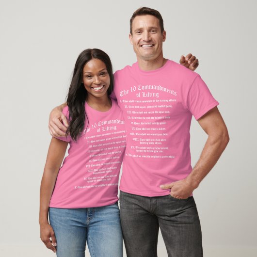 10 Geboden van liften T-shirt (Unisex)