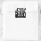 10 Geboden van liften Vierkante Sticker (Tas)