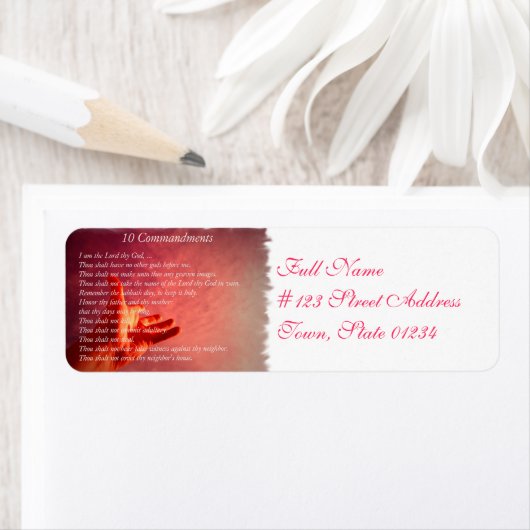 10 geboden Verzendlabels Etiket (Insitu)