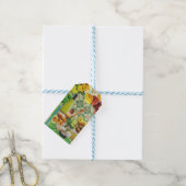 10 Gift Labels met Green Mexican Tegel Cadeaulabel (Met Touw)