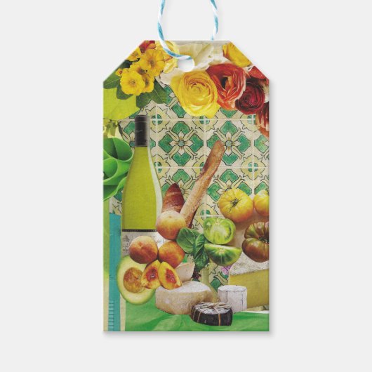 10 Gift Labels met Green Mexican Tegel Cadeaulabel (Voorkant)