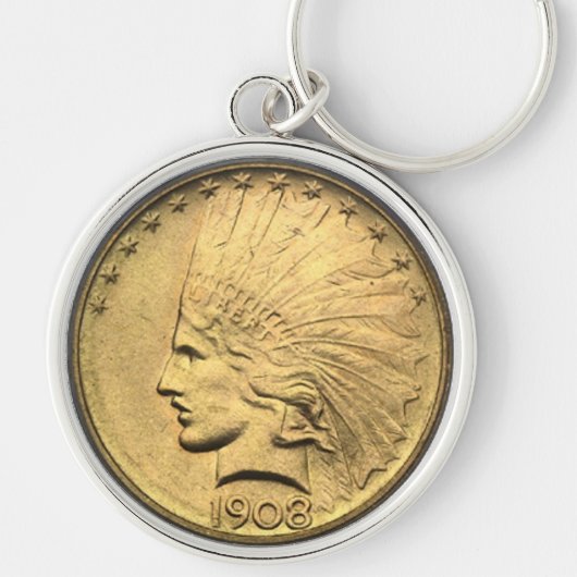 $10 GOLD PIECE SLEUTELHANGER (Voorkant)