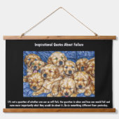 10 gouden rekken in een mand hangend wandkleed (Voorkant)