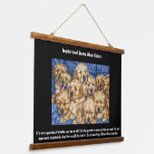 10 gouden rekken in een mand hangend wandkleed (Gebogen)