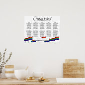 10 Grafiek voor de regenboogvaart met een Tafel Pr Poster (Keuken)