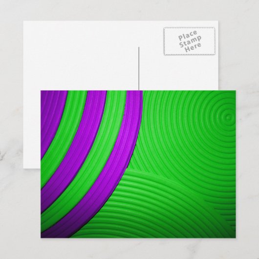 10 Groen & Paarse Briefkaart (Voorkant / Achterkant)