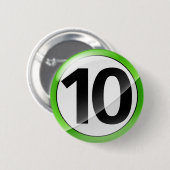 10 groen ronde button 5,7 cm (Voorkant /achterkant)