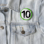 10 groen ronde button 5,7 cm (In situ)