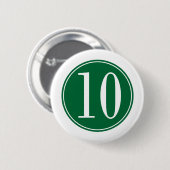 #10 Groene Cirkel Ronde Button 5,7 Cm (Voorkant /achterkant)