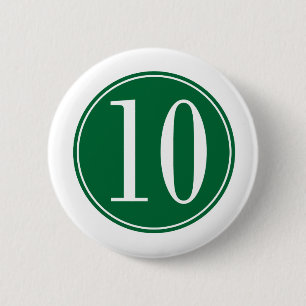 #10 Groene Cirkel Ronde Button 5,7 Cm