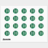 #10 Groene cirkel Ronde Sticker (Vel)