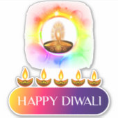#10.Happy Diwali het lichtfestival van India Sticker (Voorkant)