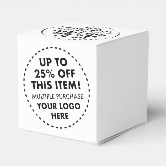 10 Hart Favor dozen 25% KORTING Bulkaankoopkorting Bedankdoosjes (Achterkant)