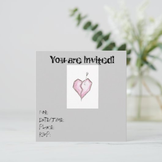 10 Hartschedel Invitaties Birthday/enige keren Kaart (Staand voorkant)