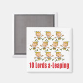 10 Heren A-Leaping Magnet (Voorkant / Achterkant)