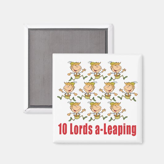 10 Heren A-Leaping Magnet (Voorkant / Achterkant)