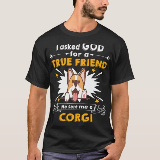 10 Hij stuurde me een Corgi T-shirt (Voorkant)