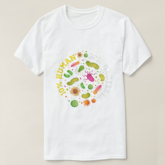 10 Humaan 90 Bacteriën I Chemie Laborato T-shirt (Design voorkant)